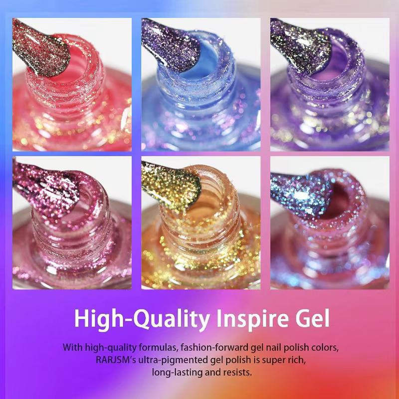 Verhéritage à ongles caméléon nacré, vernis à ongles huileux scintillant, sans pelage, sans odeur, sans décoloration, vernis à ongles sans lampe, salon