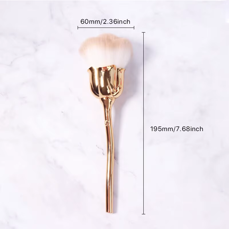 Brosse de manucure en forme de rose avec brosse à ongles