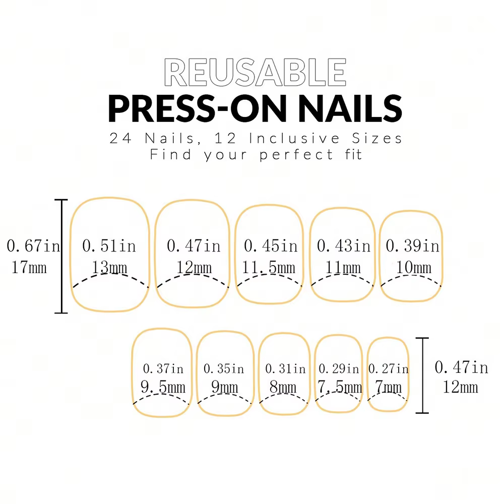 Faux ongles à pression de style français N64.Art