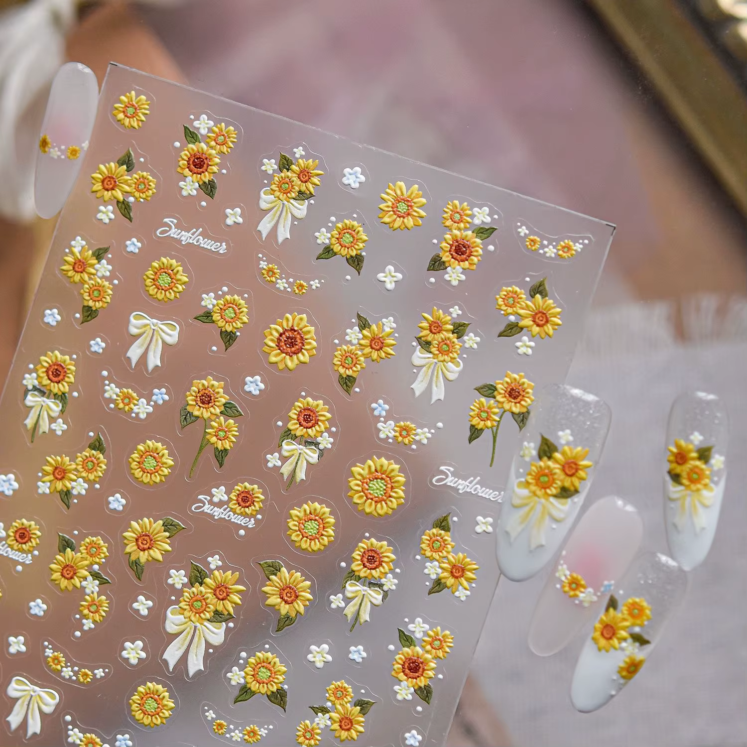 Autocollants 5D en relief pour ongles