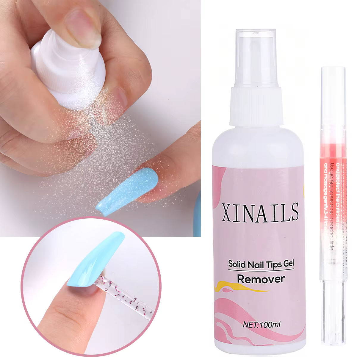 Dissolvant de Gel pour pointes d'ongles solides
