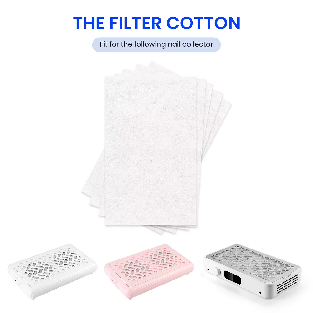 Filtre anti-poussière pour aspirateur à ongles, en tissu non tissé de coton, accessoire de remplacement pour l'aspiration des résidus d'ongles