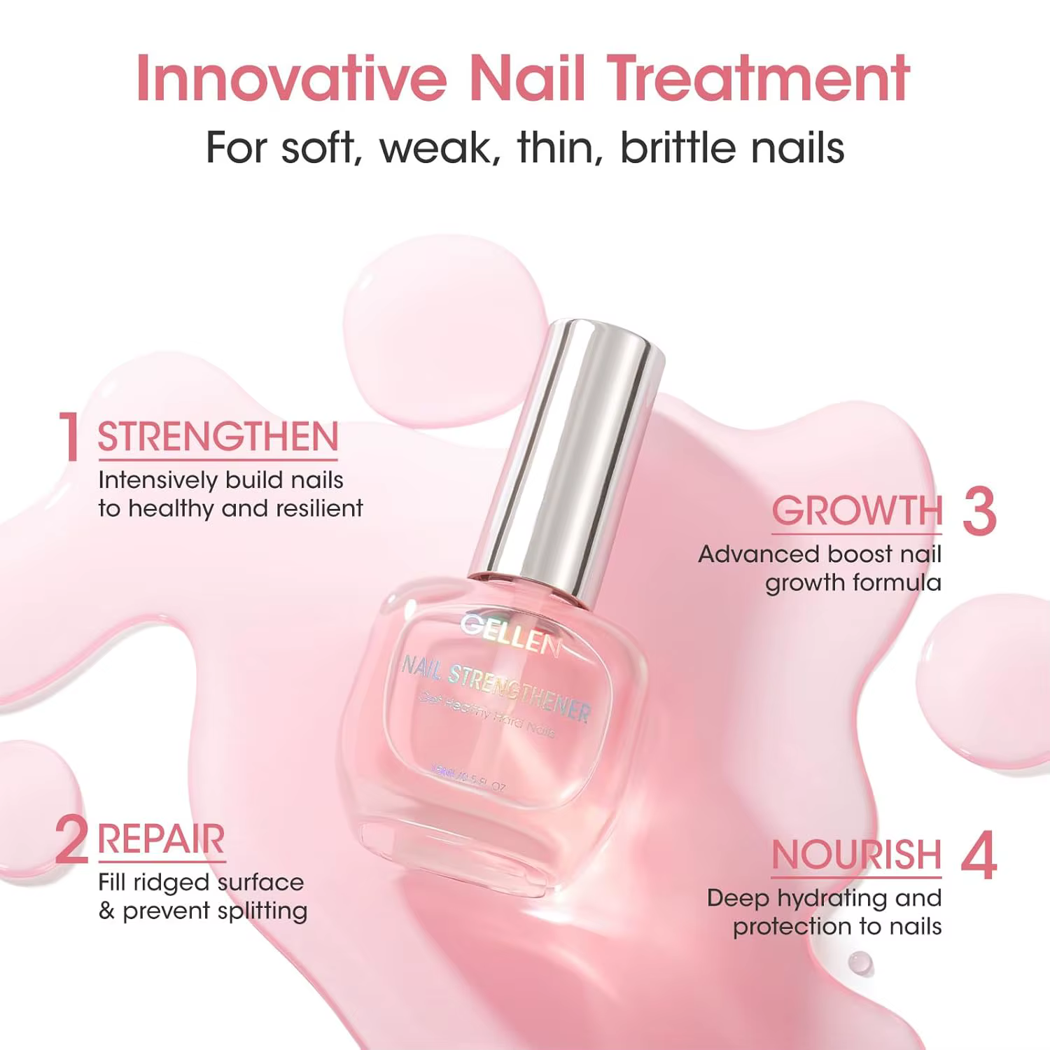 GELLEN Sérum fortifiant et durcissant pour ongles 8 en 1