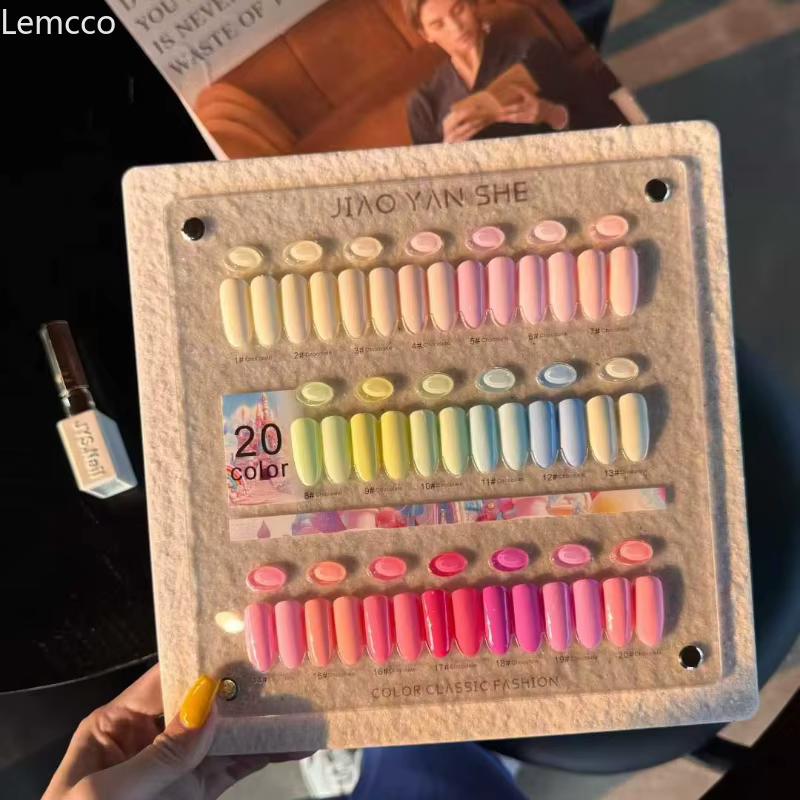 Eleanos Candy 20 couleurs 15ml Gel vernis à ongles ensemble avec carte d'affichage Semi Permanent manucure tremper Gel