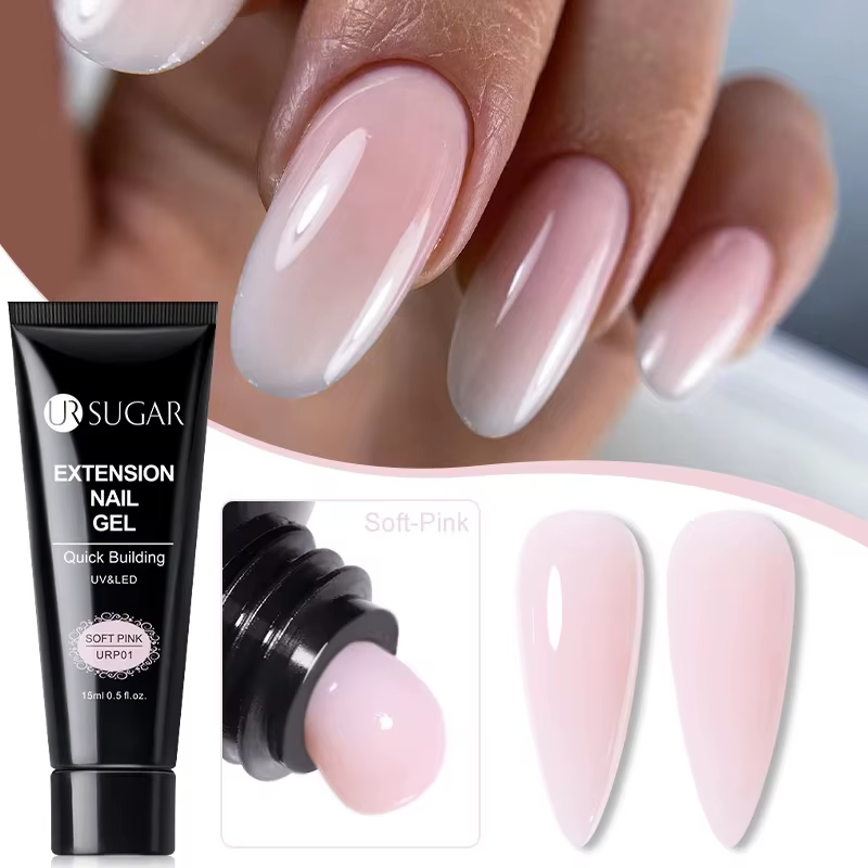UR SUGAR 15ml Extension vernis à ongles Gel Camouflage nu rose Semi Permanent UV dur Gel