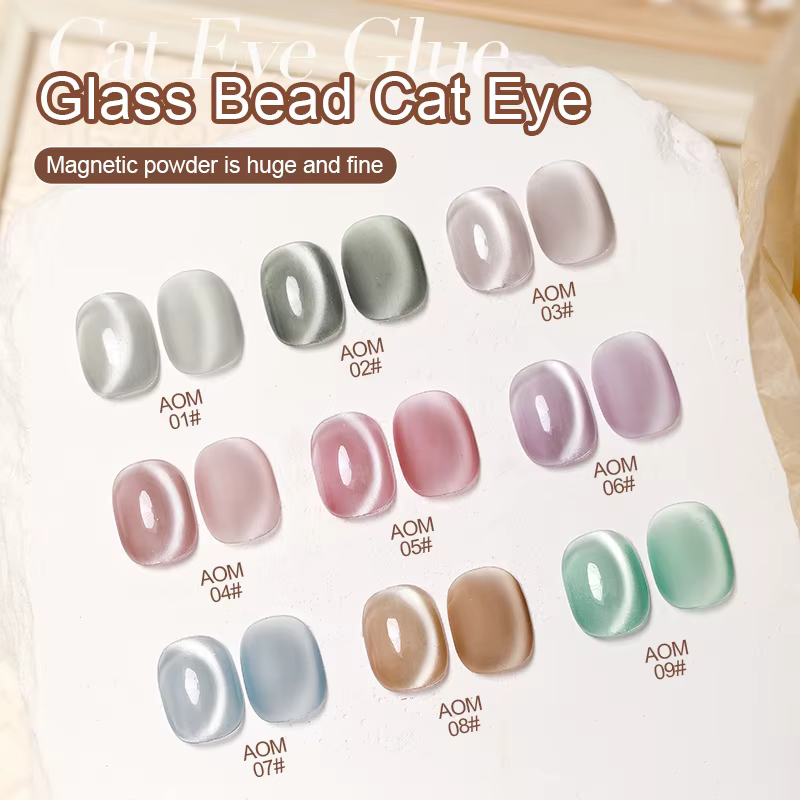 AS 15ml couleur vert menthe chat Gel magnétique vernis à ongles scintillant paillettes Gel