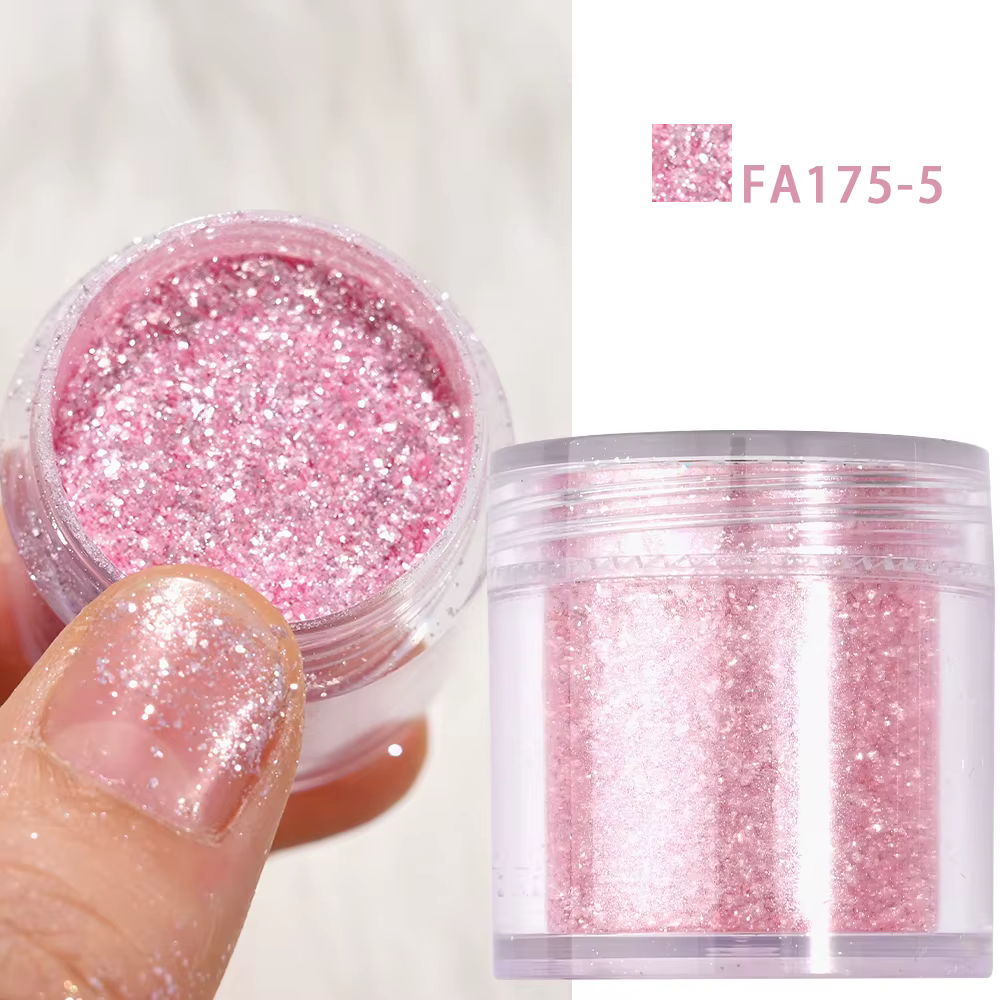 16 couleurs printemps rose aurore opale polarisée ongles flocons non-mince irisé miroitant poudre bricolage manucure