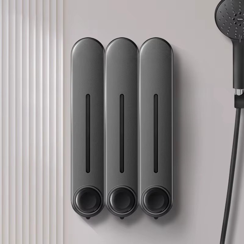 Distributeur de savon mural 1 pièce pour hôtel, salle de bain commerciale, bouteille de shampoing et gel douche avec support de téléphone, conteneur à savon