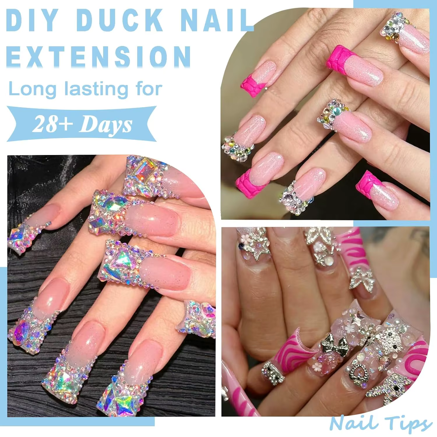 144 pièces de faux ongles
