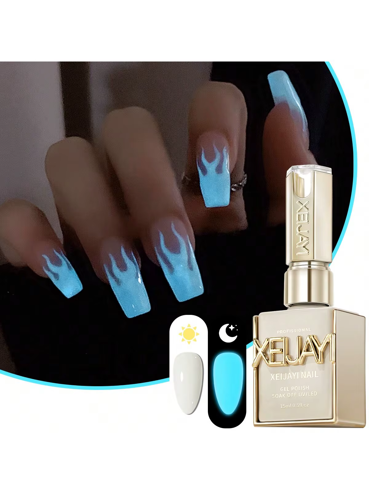 Vernis à ongles Gel qui brille dans la nuit