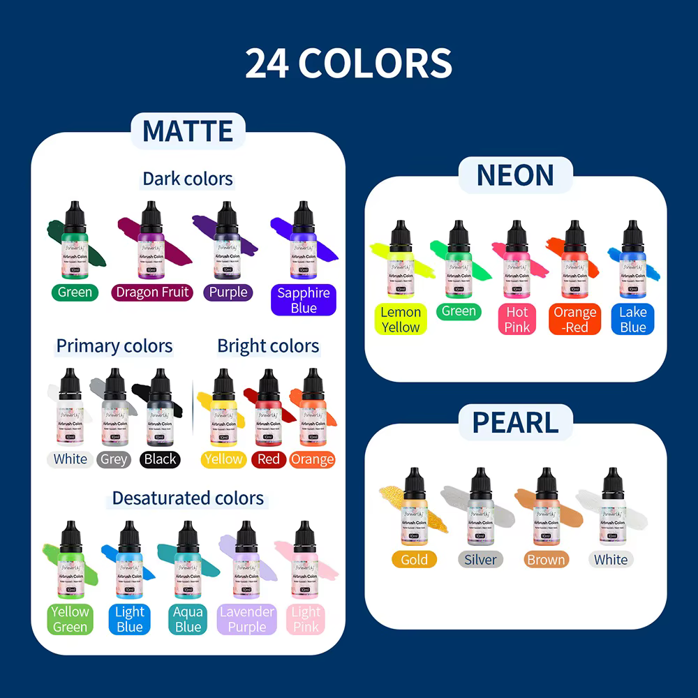 12 couleurs/ensemble 10ML encre à ongles mat noir perle blanc vernis