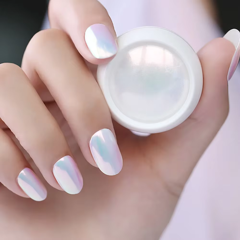 Poudre à ongles effet perle