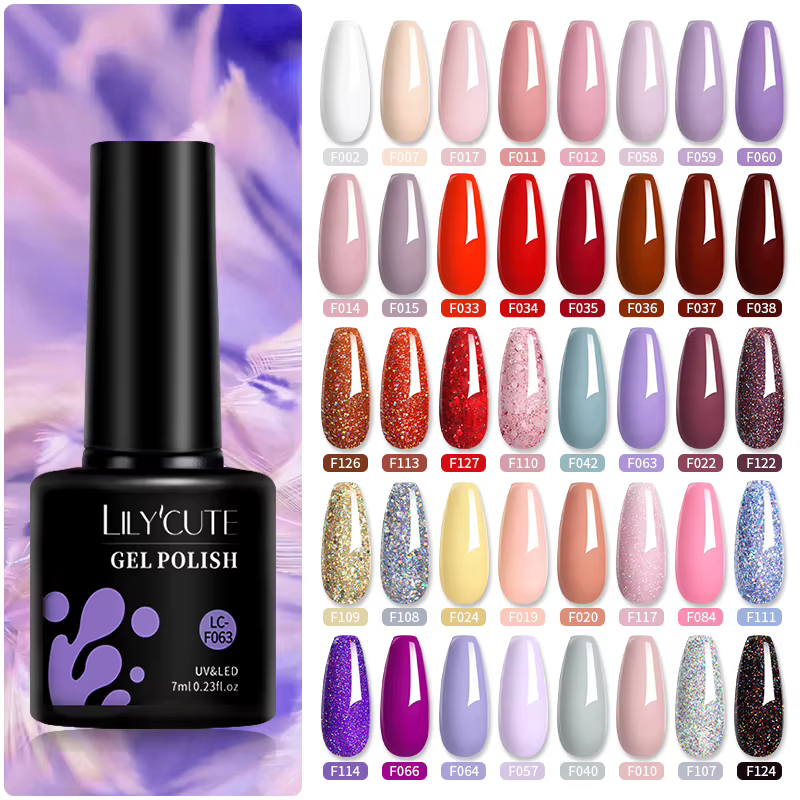 LILYCUTE 7ML paillettes Gel vernis à ongles coloré Semi Permanent tremper UV LED