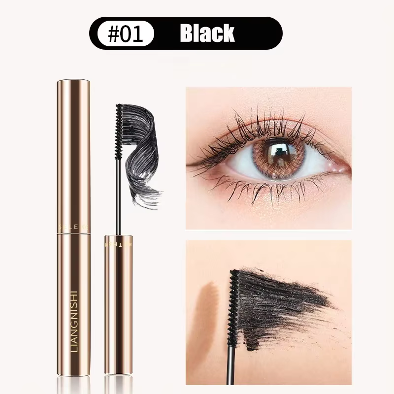Mascara mat en Fiber de soie, brosse Ultra-fine, allonge les cils, imperméable, séchage rapide, marron, noir, bouclé, cosmétique