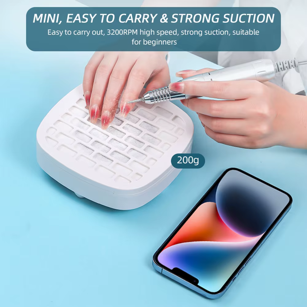 USB Mini manucure aspirateur à ongles forte aspiration collecteur de poussière d'ongle Portable Nail Art