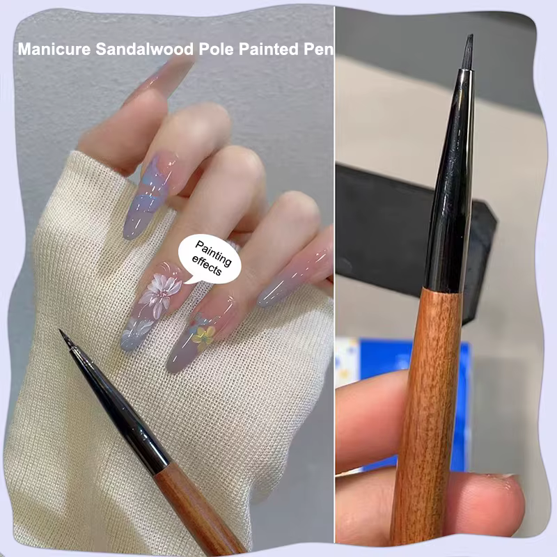 Stylo à Gel UV pour ongles en bois de santal