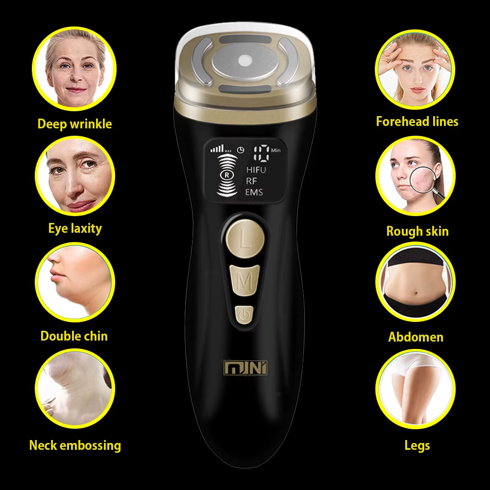 Black Magic-Mini Machine HIFU 2.0, Appareil à Ultrasons RF EMS, Micro-Courant, Lifting, Raffermissement, Soins de la Peau, Déformable