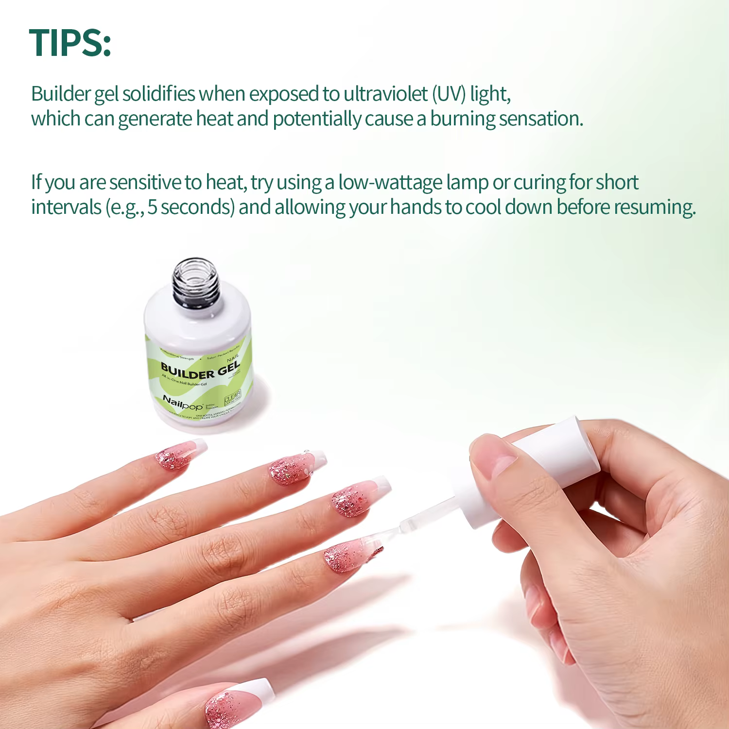Nailpop constructeur Gel à ongles 4 couleurs couche de Base renforcement épaississement Extension strass colle Gel verni