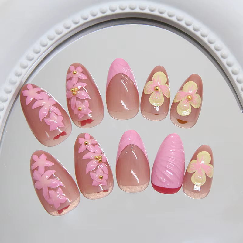 Faux ongles à presser Amande
