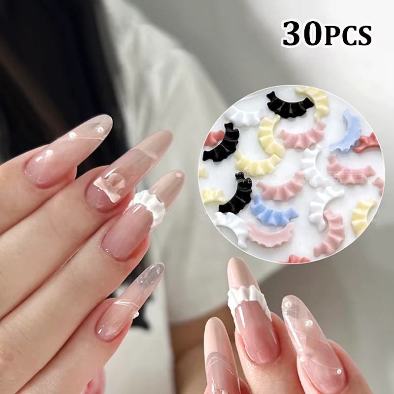 Décorations pour ongles en dentelle sculptée française