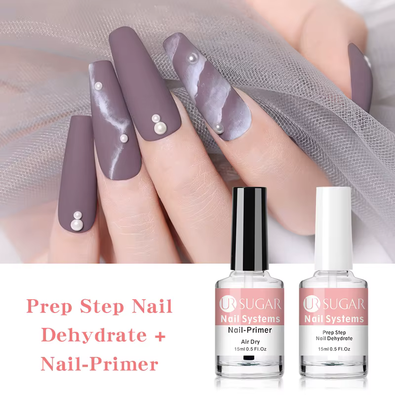 UR SUGAR 15ml 2 pièces/ensemble presse-ongles déshydrateur de préparation d'ongles ensemble pas besoin de lampe UV LED manucure pour Nail Art Gel vernis à ongles conception