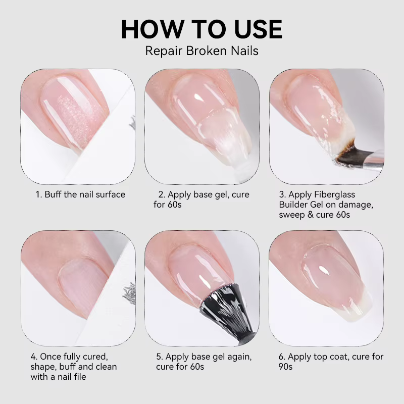 BORN PRETTY 15g Gel de réparation pour ongles en fibre de verre