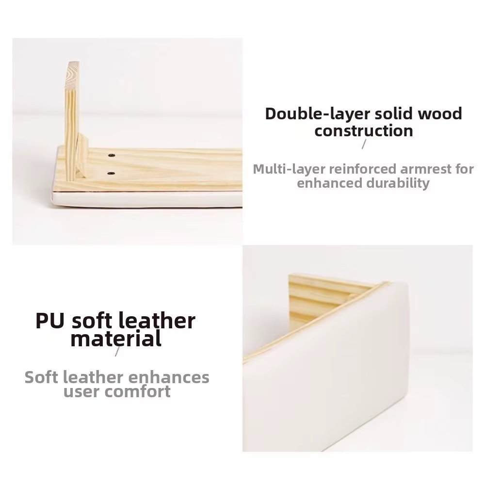 Support de manucure ergonomique antidérapant en bois avec coussin de repose-bras imperméable et confortable pour nail art