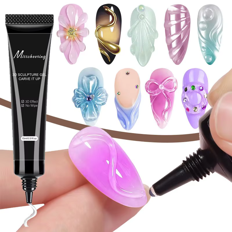Gel d'art d'ongle effet 3D 15ml-designs de bricolage