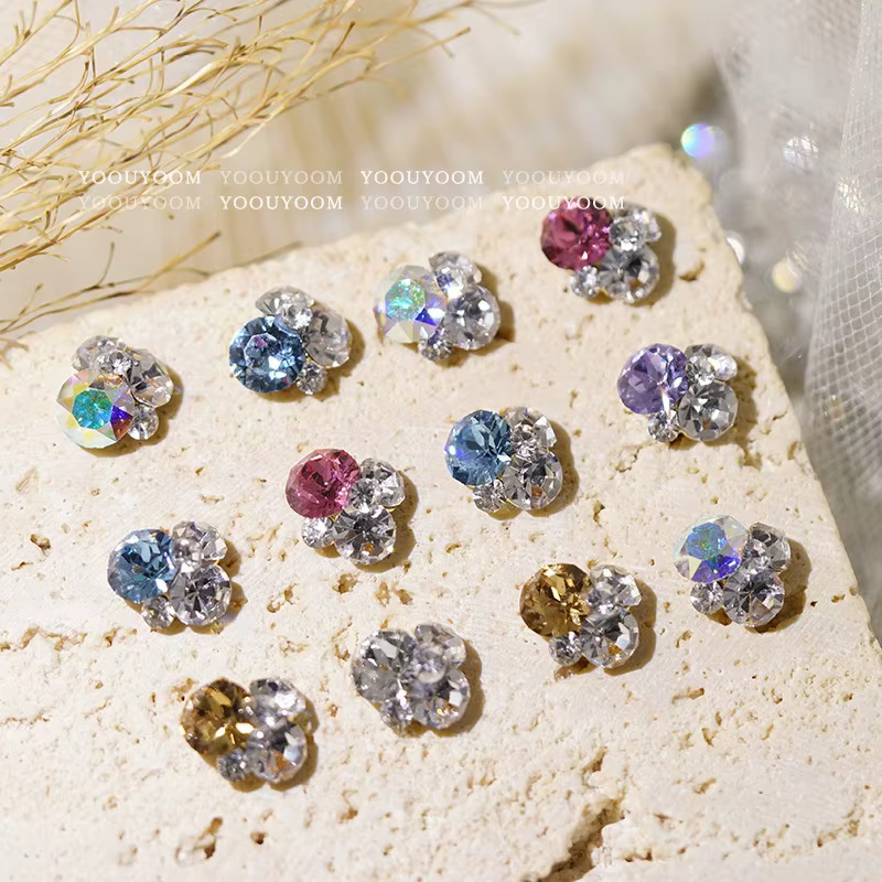 Breloques en cristal brillant 3D pour ongles