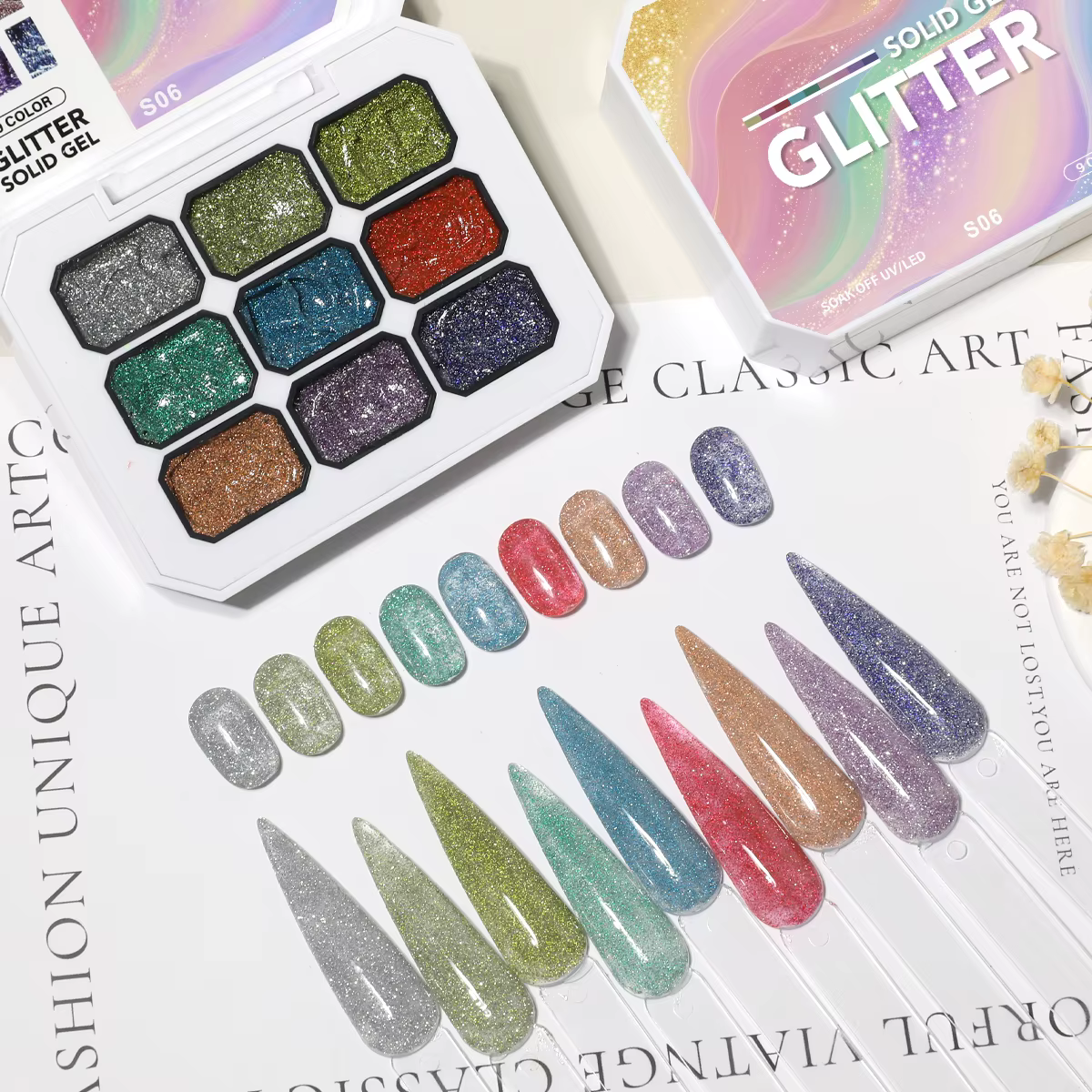 Vernis à ongles en gel brillant 9 couleurs
