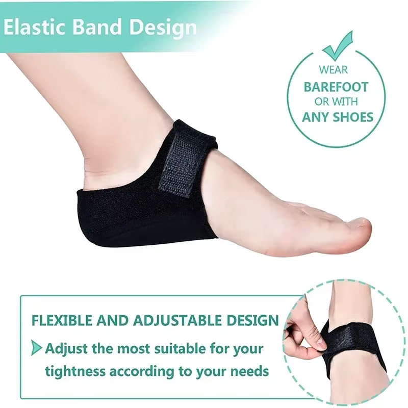 Protecteurs de talon/chaussettes de soin des pieds Gel fasciite plantaire bonnets de pied Support pour douleur talon éperon fissuré pour coussin coussinets antidérapants