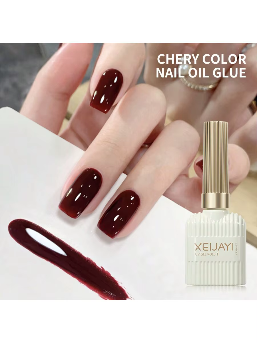 XEIJAYI 1 pièce 15Ml vernis à ongles Gel rouge vin