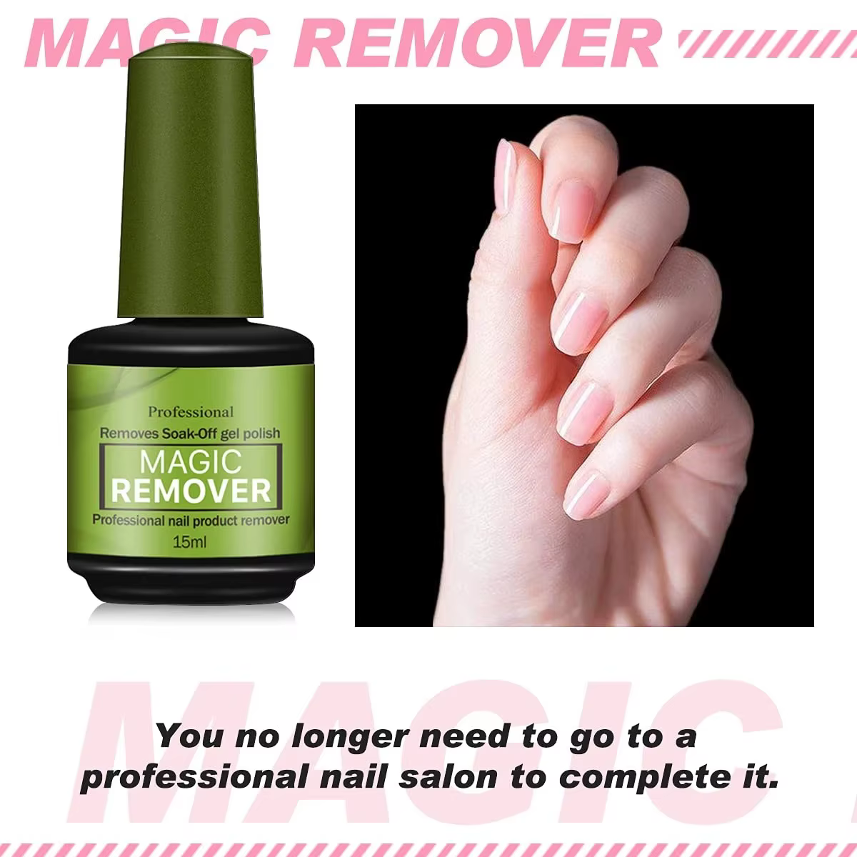 Dissolvant de vernis à ongles Gel magique rapide