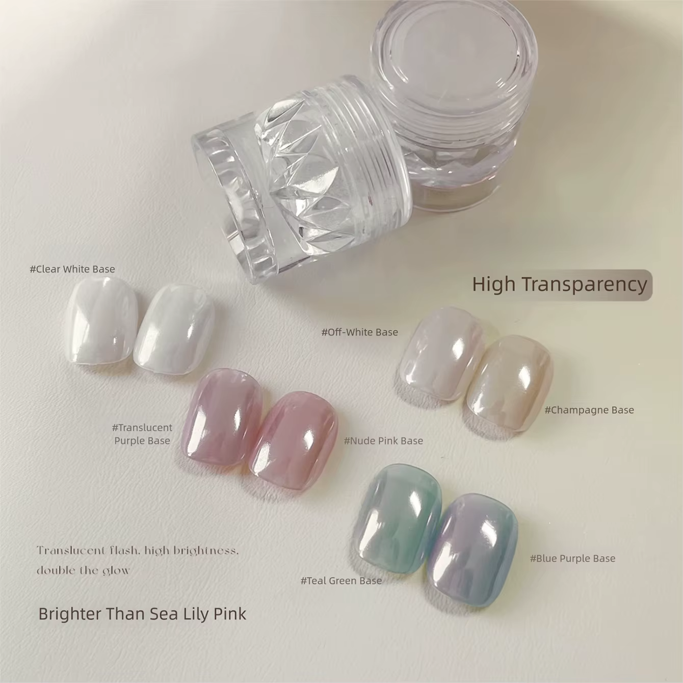Poudre de paillettes blanc nacré pour ongles