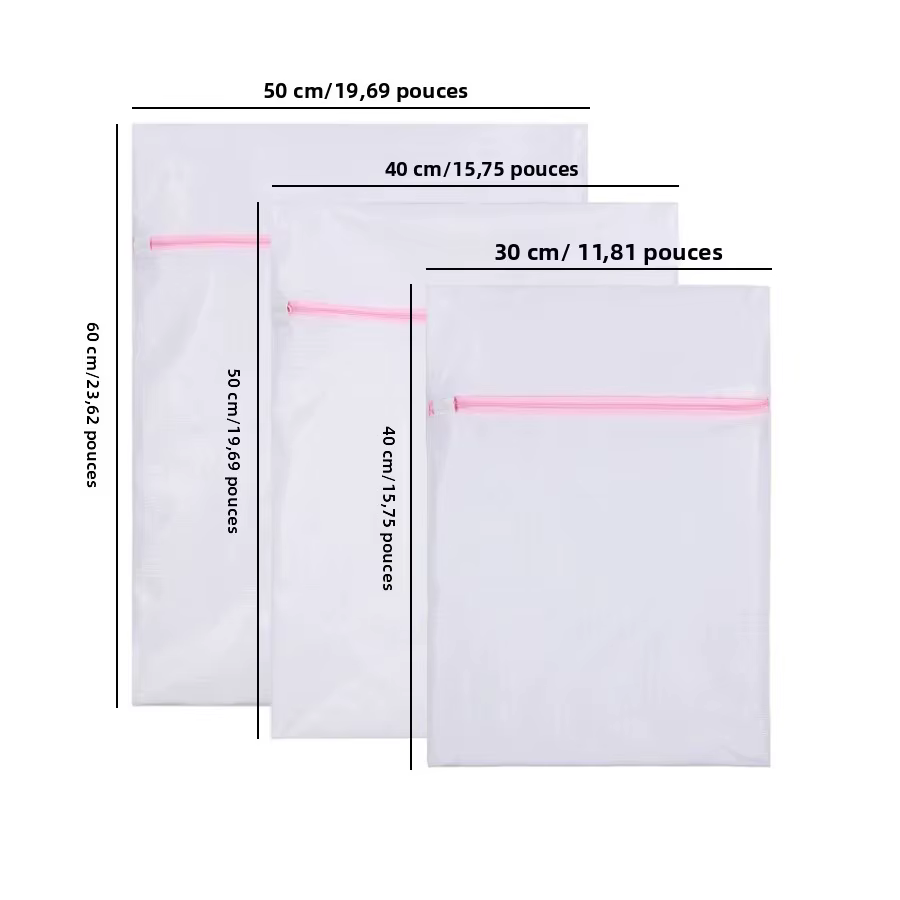 3 pièces/ensemble soutien-gorge sous-vêtements produits fermeture éclair maille sacs à linge paniers outils de nettoyage ménager accessoires soins du linge
