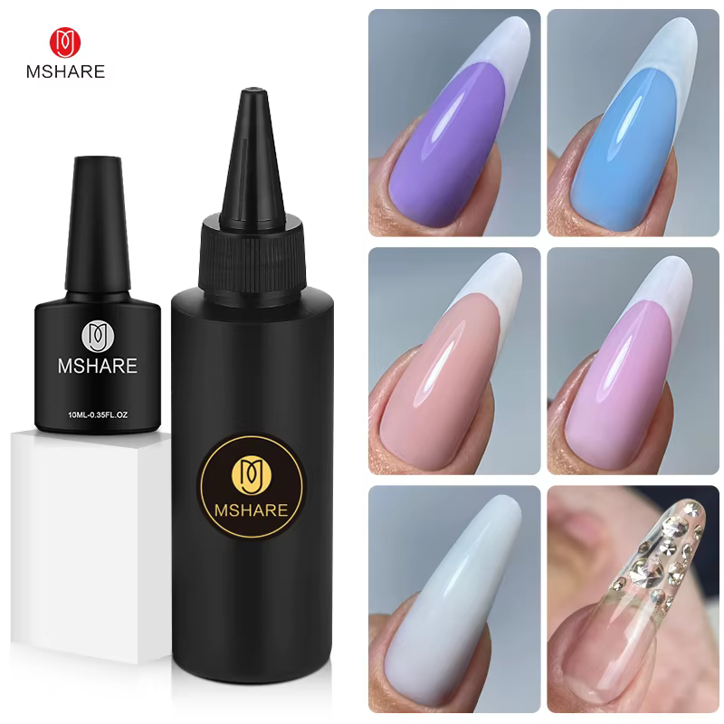 MSHARE 250g Gel acrylique liquide Acrygel TPO constructeur gratuit Gel pour ongles Extension Constuction auto-niveau tremper Gel UV LED