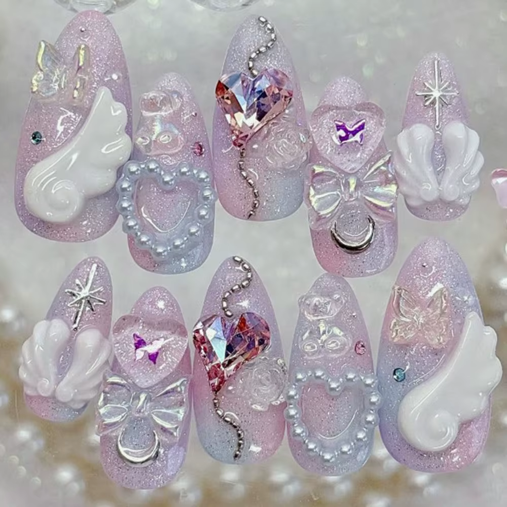Moule en silicone pour nail art Ailes Mignonnes