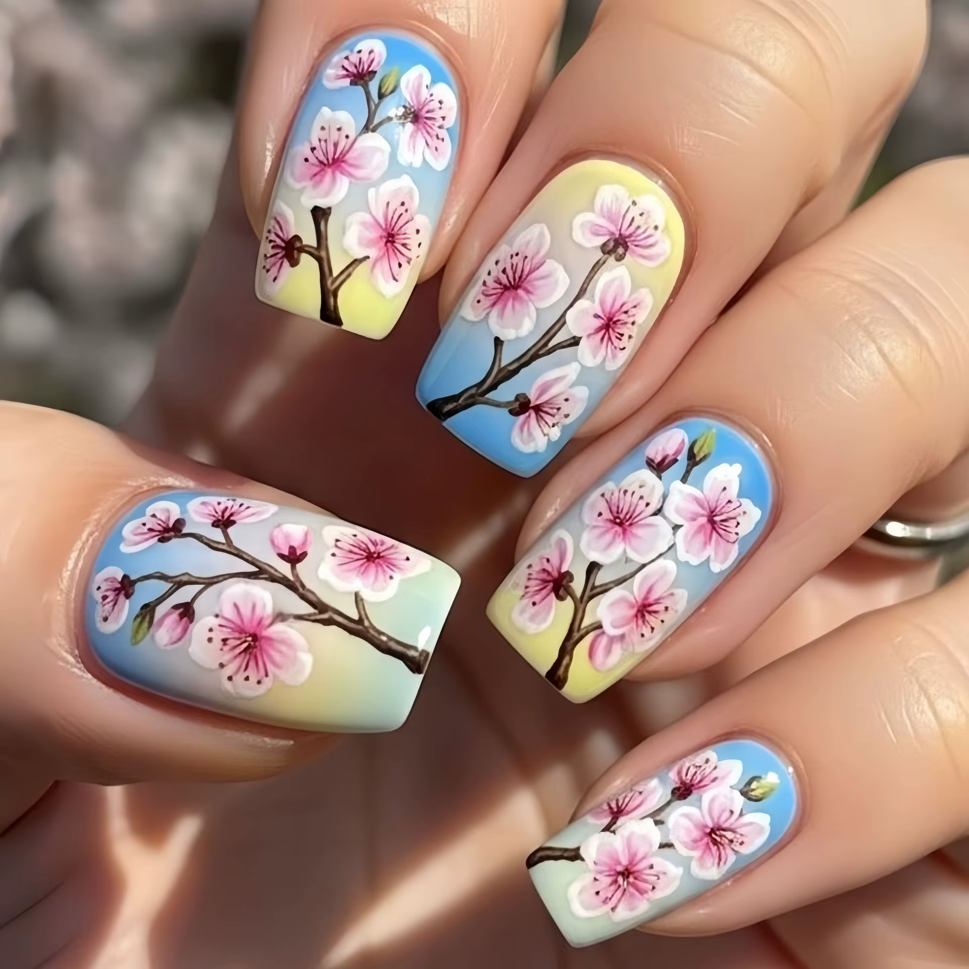 Faux ongles moyens pour femmes filles