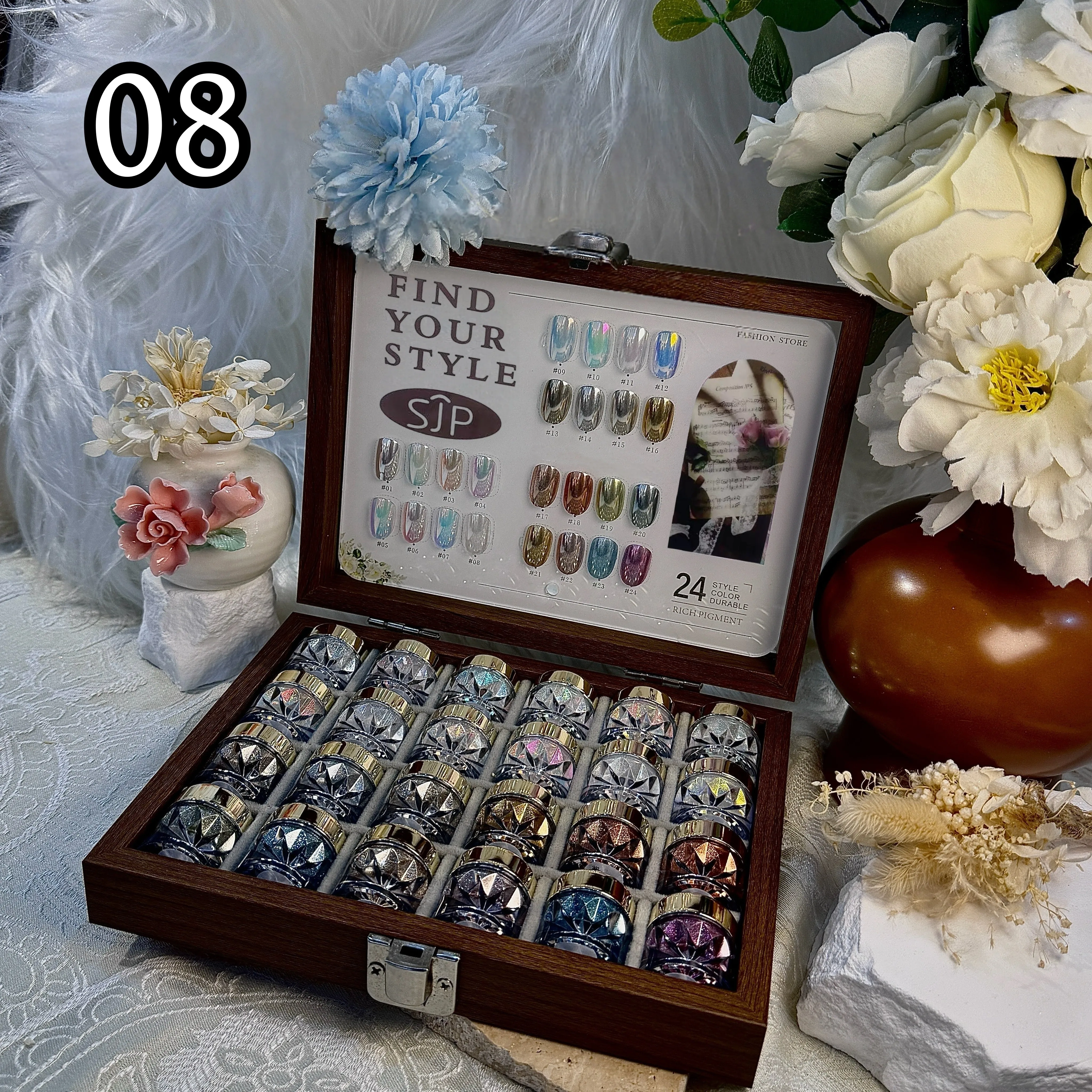 Ensemble de 24 couleurs pour nail art
