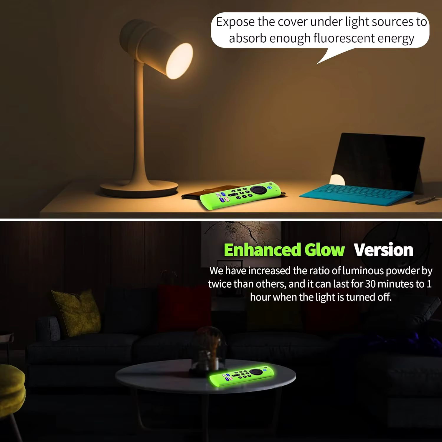 Housse de protection en Silicone pour télécommande Fire Stick 4K MAX 3e génération, étui Anti-chute et Anti-poussière qui brille dans le noir pour le contrôle de la télévision des pompiers