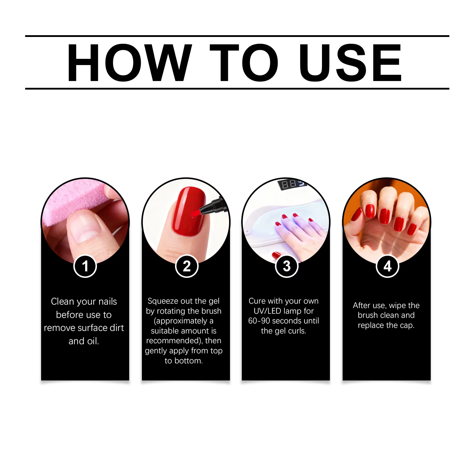 Stylo à vernis à ongles 6 couleurs