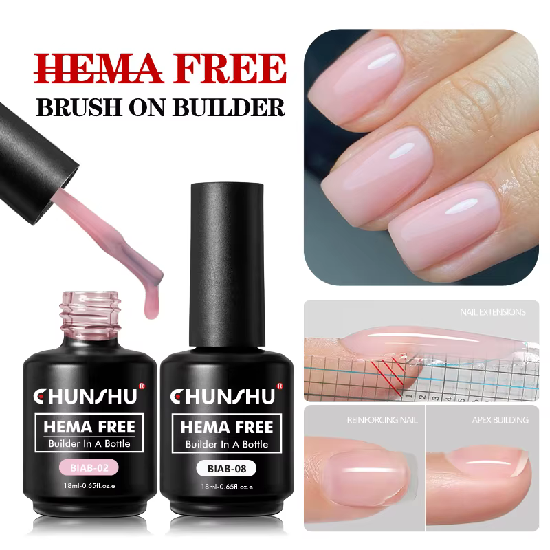 CHUNSHU Hema FREE Construction Gel UV 18ml constructeur Gel pour ongles dans une bouteille Semi Permanent épais Base en