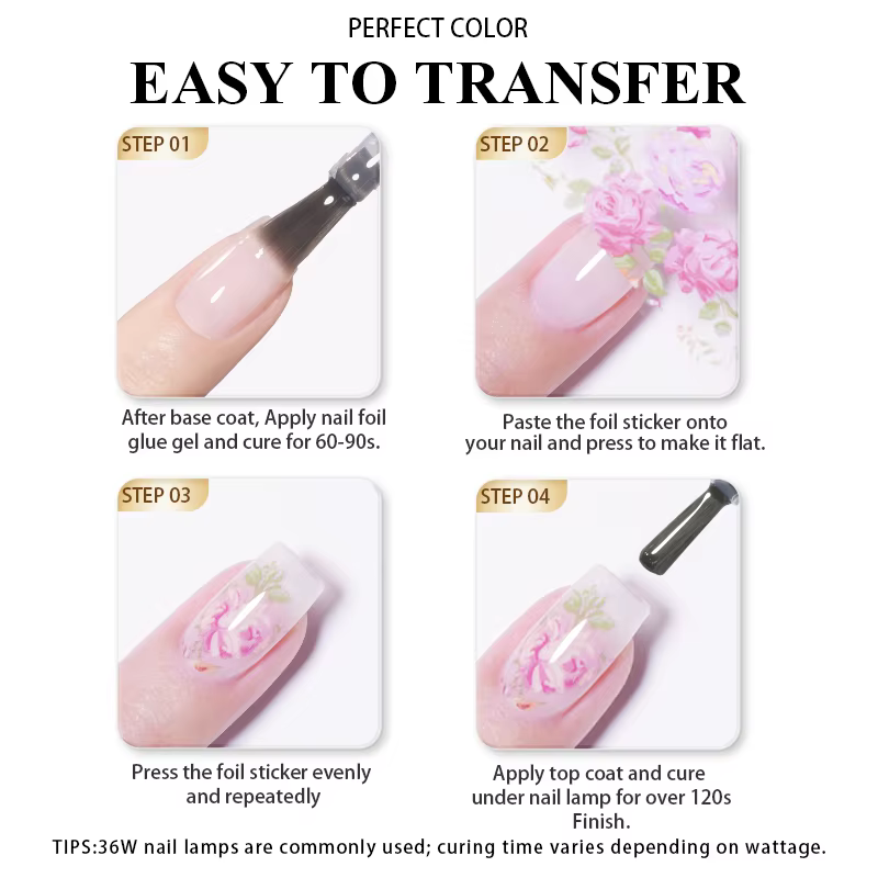 COLOR parfait feuille de colle pour ongles Gel 16ML