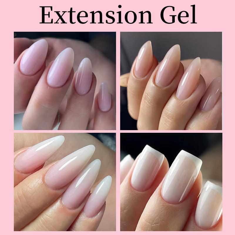UR SUGAR 15ml Extension ongles Gel gelée rose blanc clair dur Gel