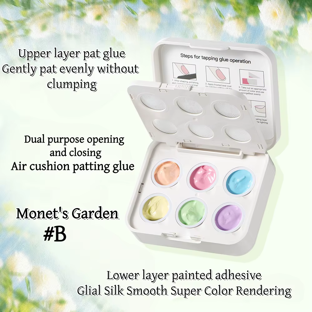 Nouvel ensemble de tampons à ongles 6 couleurs
