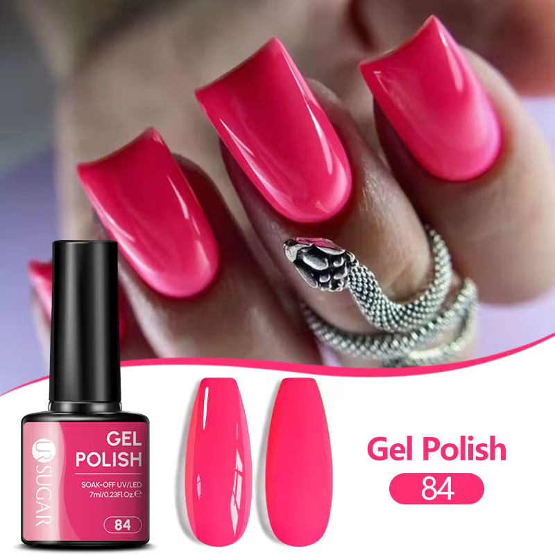 UR USGAR 7ML Vernis à Ongles Gel Couleurs Néon Printemps-Été Semi-Permanent Soak Off UV LED pour Manucure et Nail Art DIY