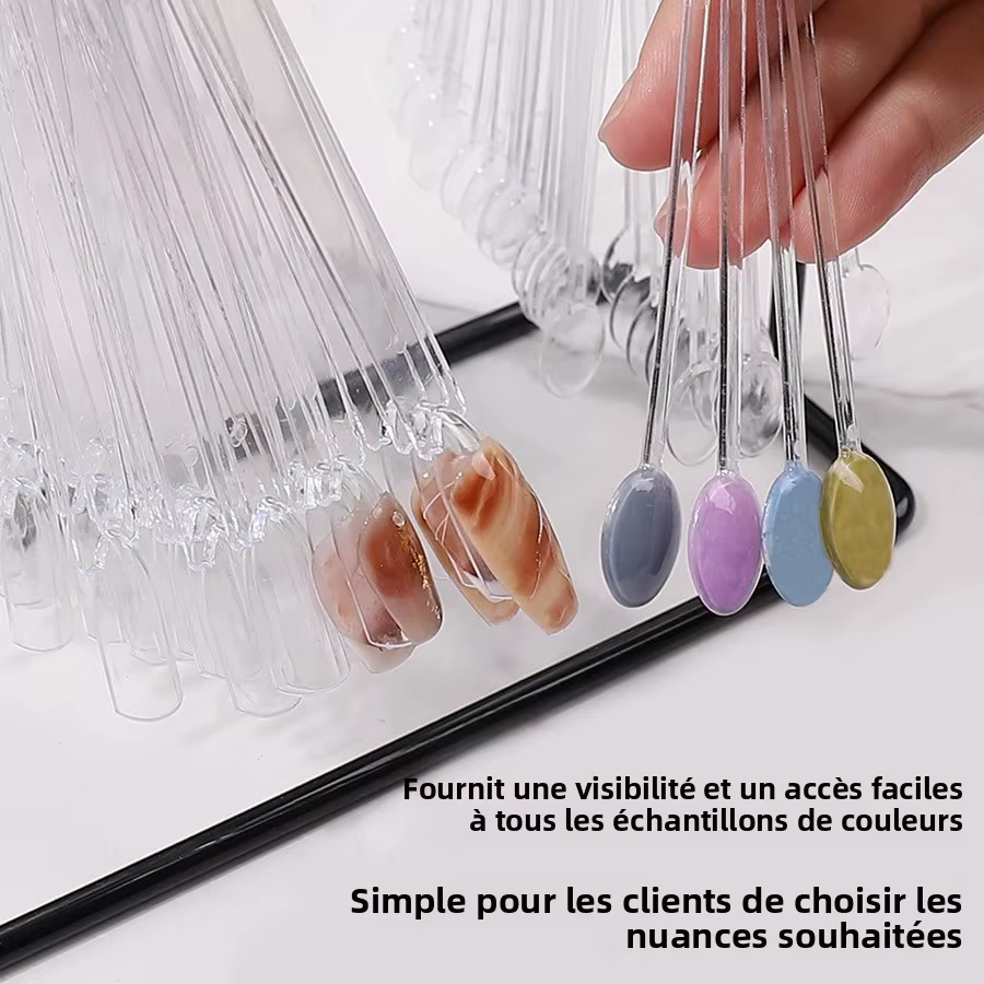 Présentoir élégant en forme d'éventail pour Nail Art