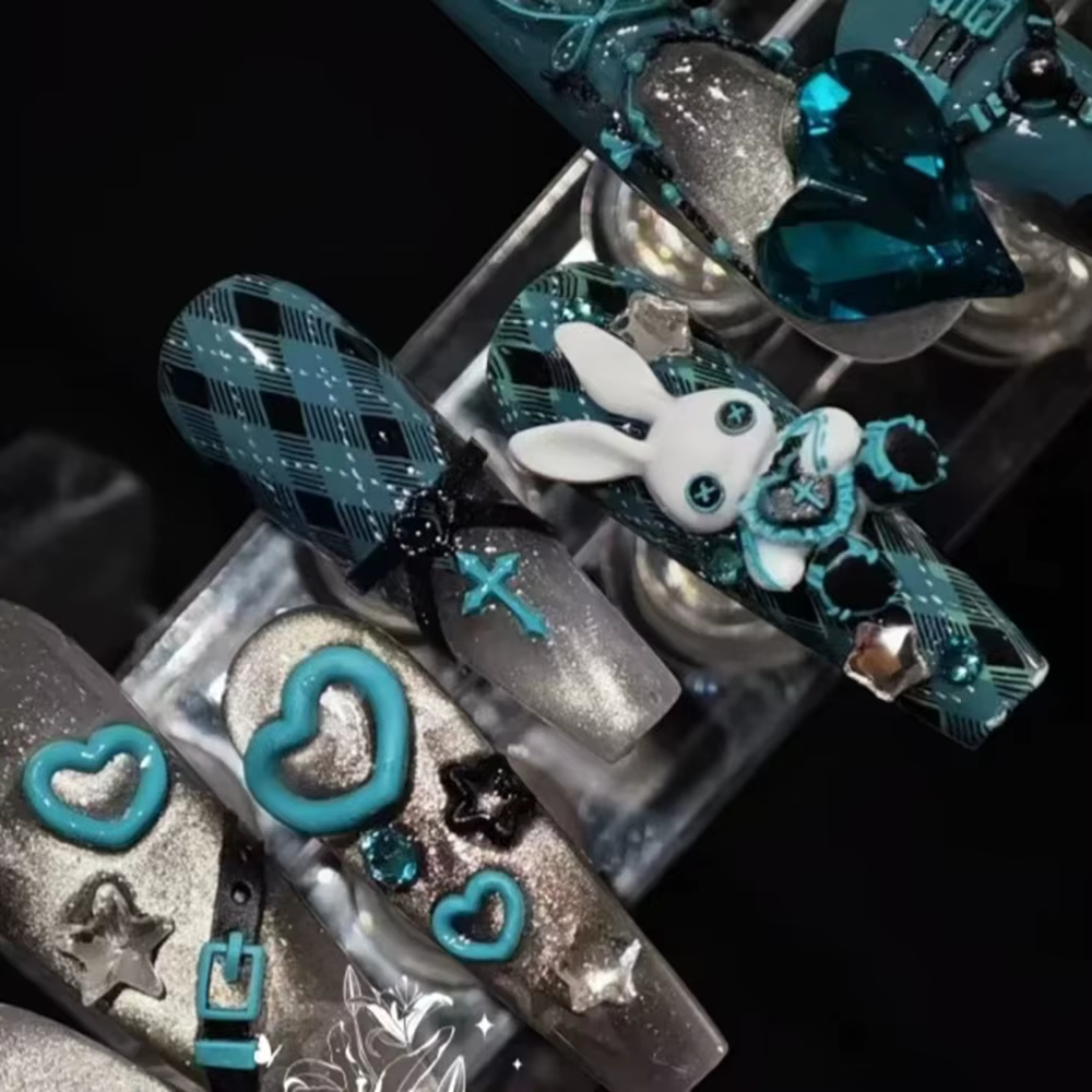 Moule à ongles 3D lapin Punk doux