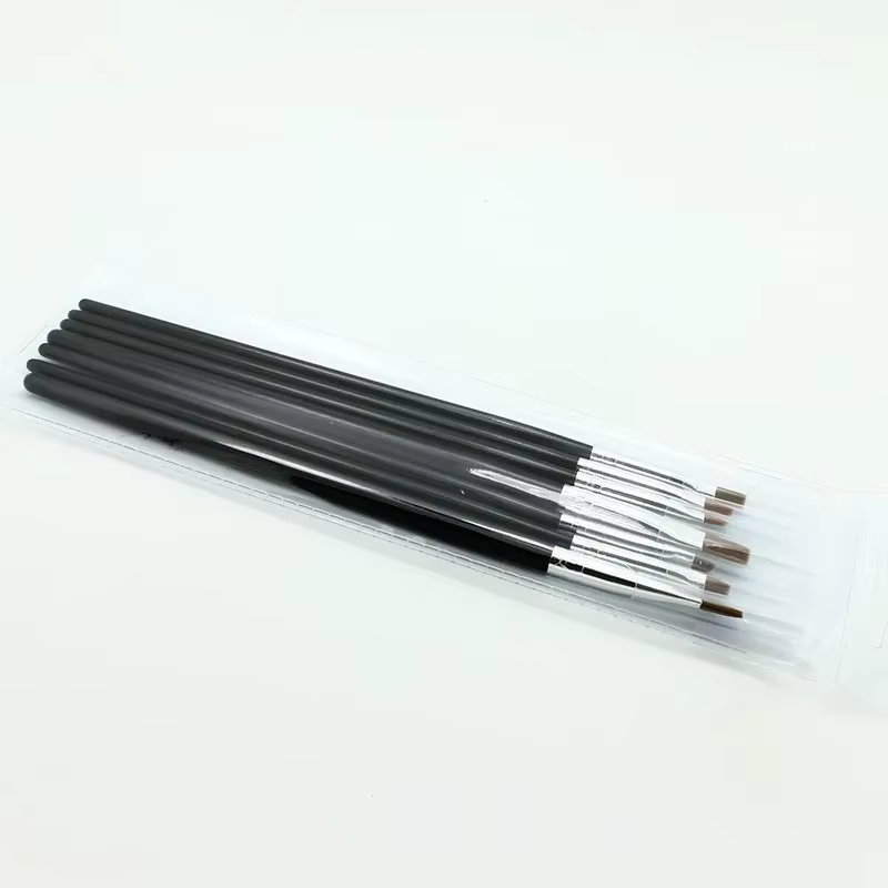 Ensemble professionnel de 7 pinceaux pour la décoration des ongles