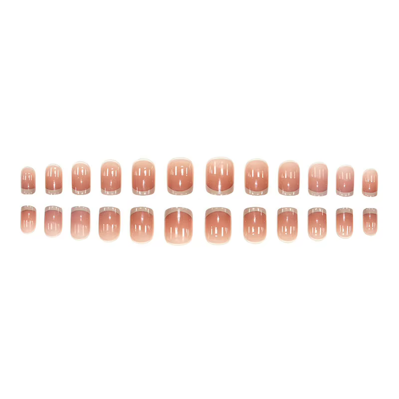 Faux ongles carrés courts pour femmes et filles